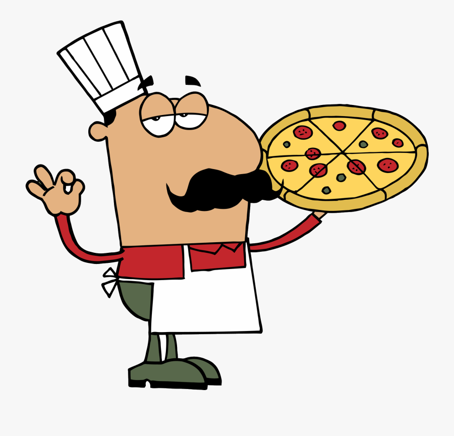 Transparent Man Holding Sign Clipart - Pizza Man Clipart, Transparent Clipart