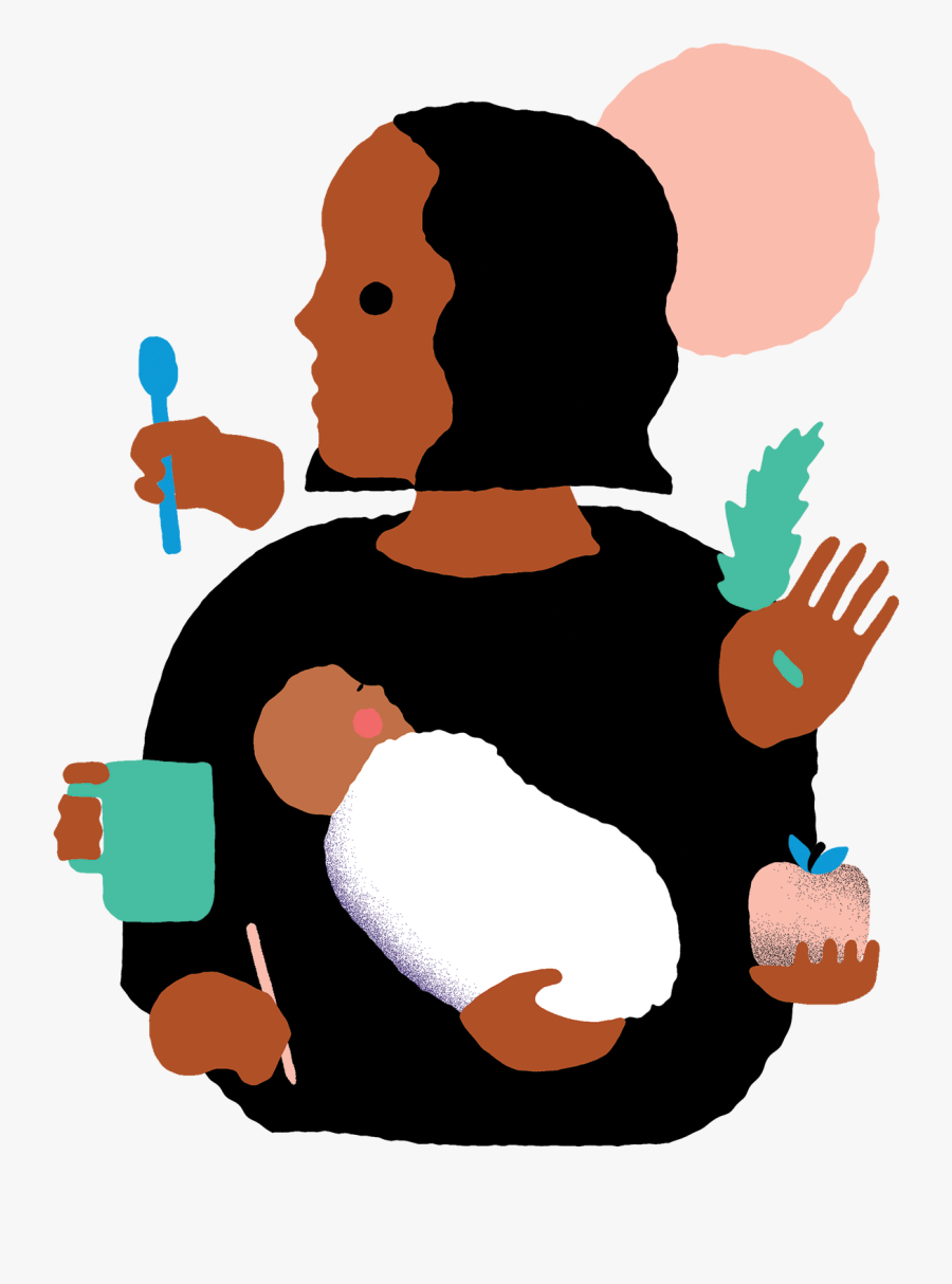 Mother Holding Child - Illustration, Transparent Clipart