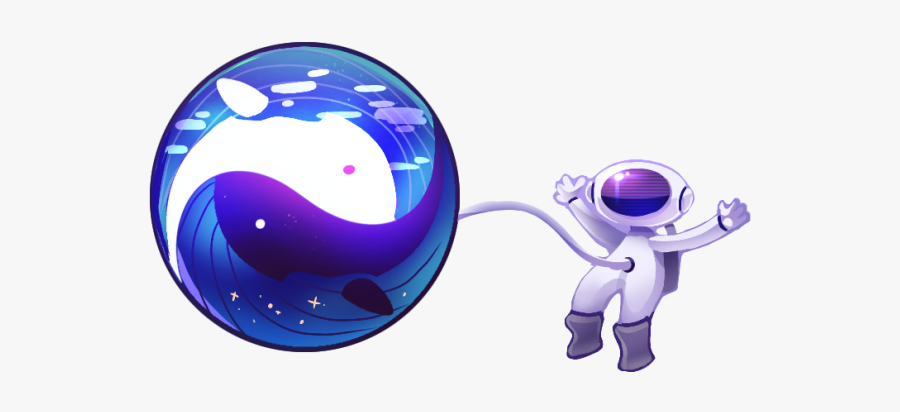 Moon Man With Tether - Cartoon, Transparent Clipart