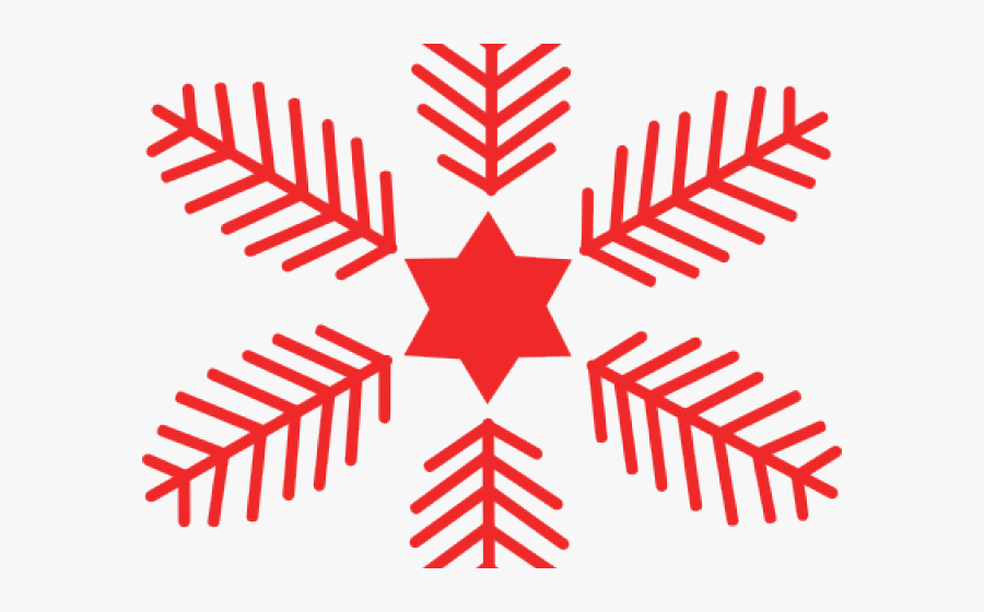 Snowflake Clipart Plain X - Christmas Clipart Red Snowflake, Transparent Clipart