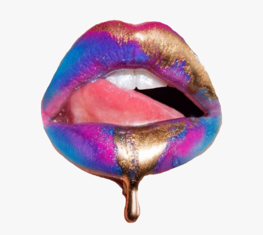 Lips Liplicking Colorful Sticker - Jason Derulo Feat Nicki Minaj & Ty Dolla Sign Swalla, Transparent Clipart