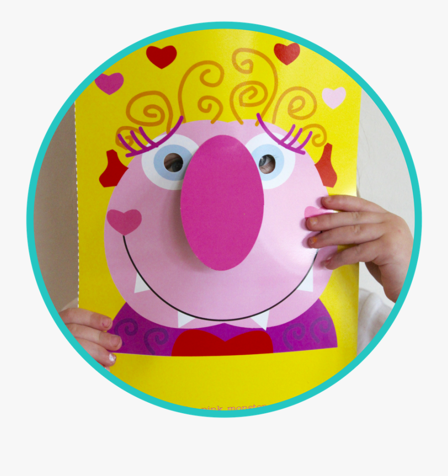 Glad Monster Sad Monster Masks, Transparent Clipart