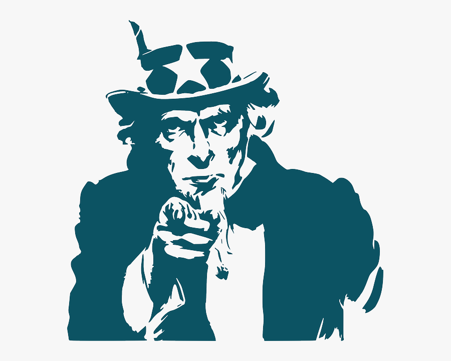Silhouette Stencil Clip Art - We Want You Uncle Sam Png, Transparent Clipart