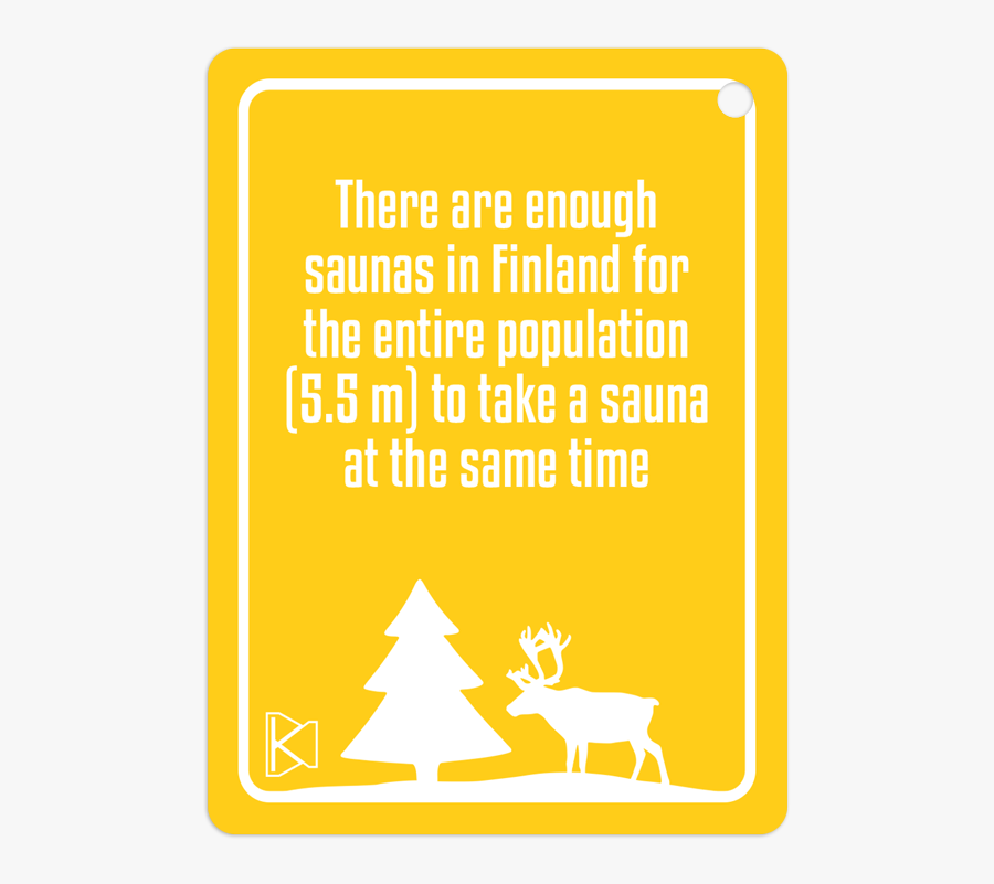 Fun Facts About Finnish Sauna - Reindeer, Transparent Clipart