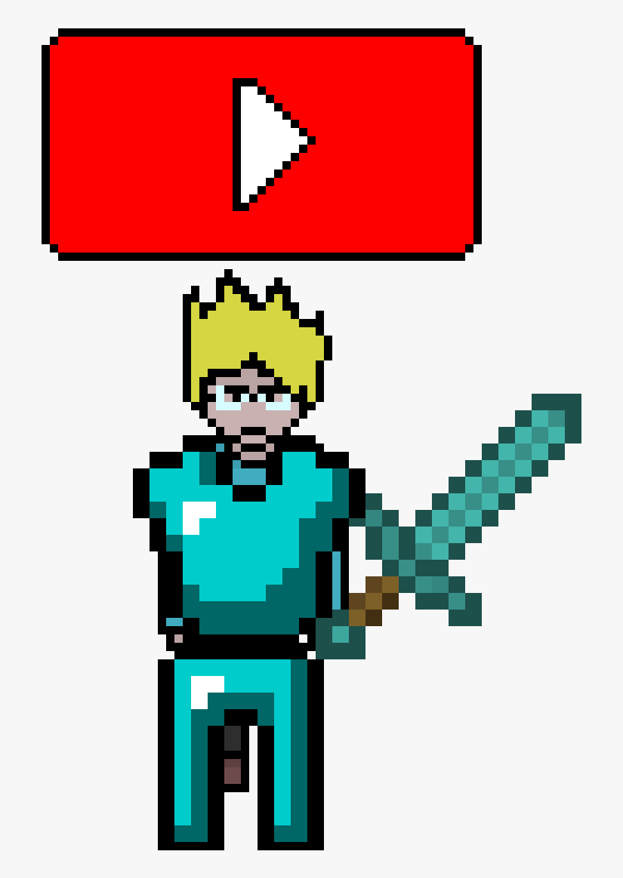 Minecraft Double Diamond Sword, Transparent Clipart