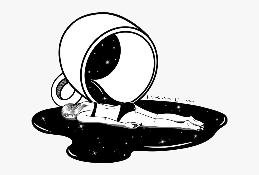 #drowning In Coffee #freetoedit - Sleepy Head Drawing, Transparent Clipart