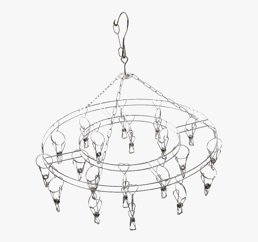 Household Multi-functional Stainless Steel Cloth Hanger - Sketch, Transparent Clipart