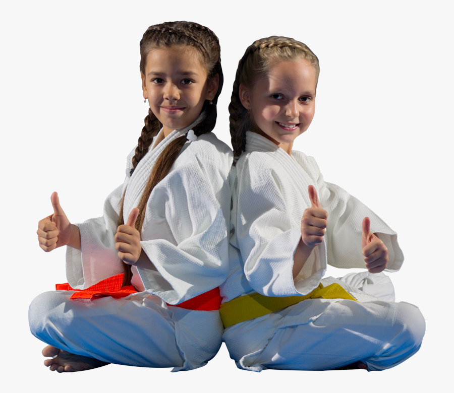 Two Karate Students With Thumbs Up - Karate, Transparent Clipart