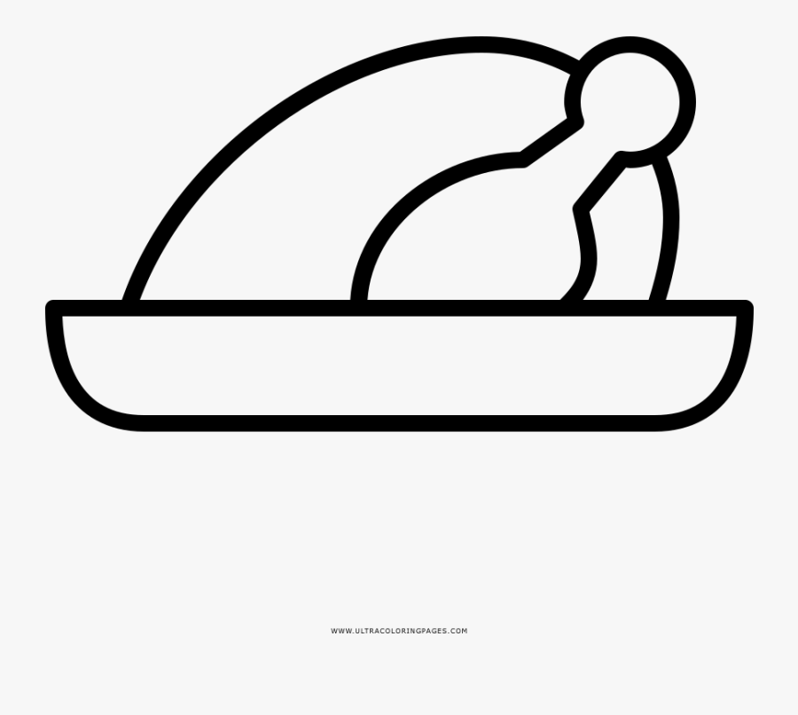 Roast Chicken Coloring Page - Frango Assado Para Colorir Png, Transparent Clipart