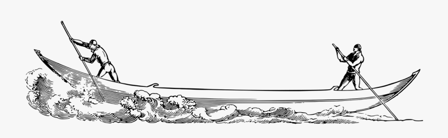 Perahu Dayung Vektor, Transparent Clipart