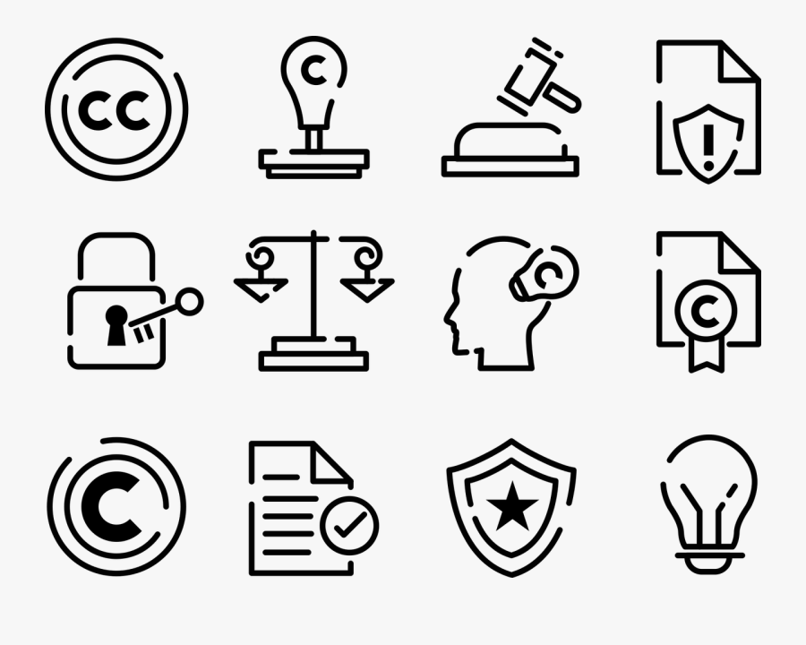 Law Icons Lawyer Legal Free Photo - Iconos Legales, Transparent Clipart