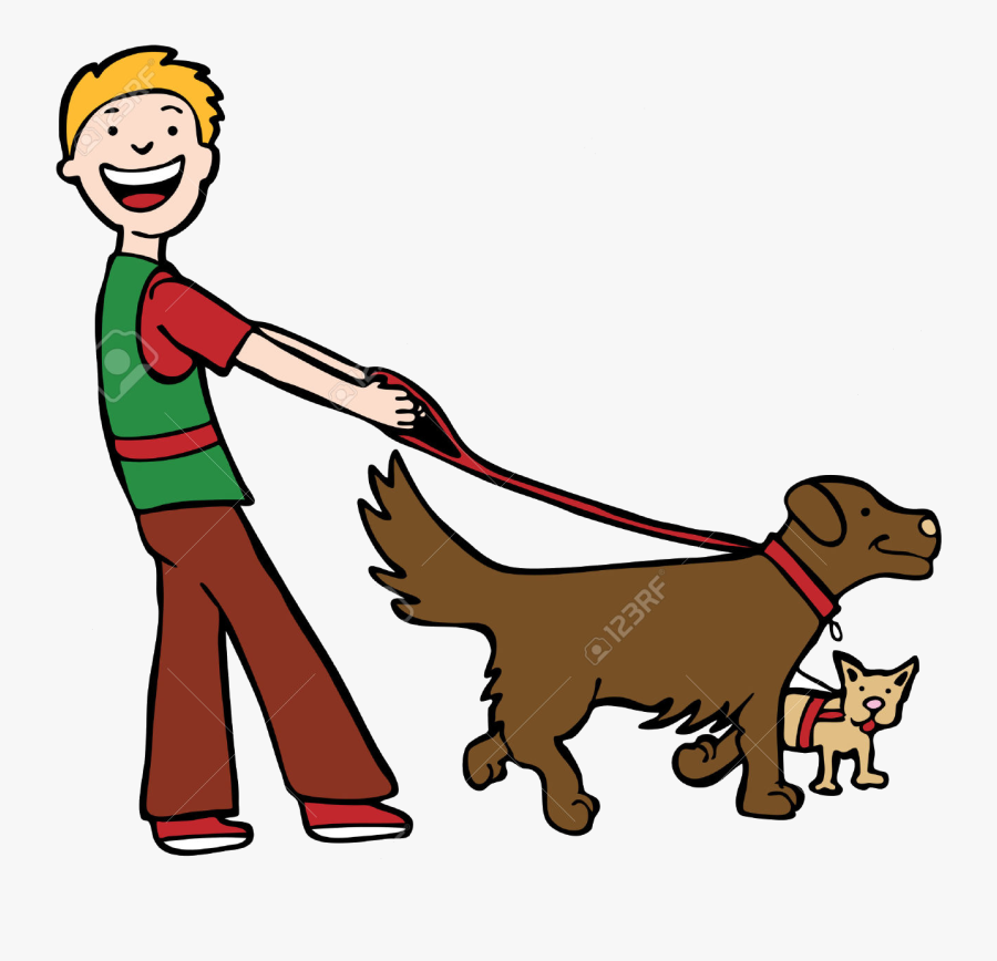 Dog Walking Man Clipart Free Best Transparent Png - Clipart Person Walking A Dog, Transparent Clipart