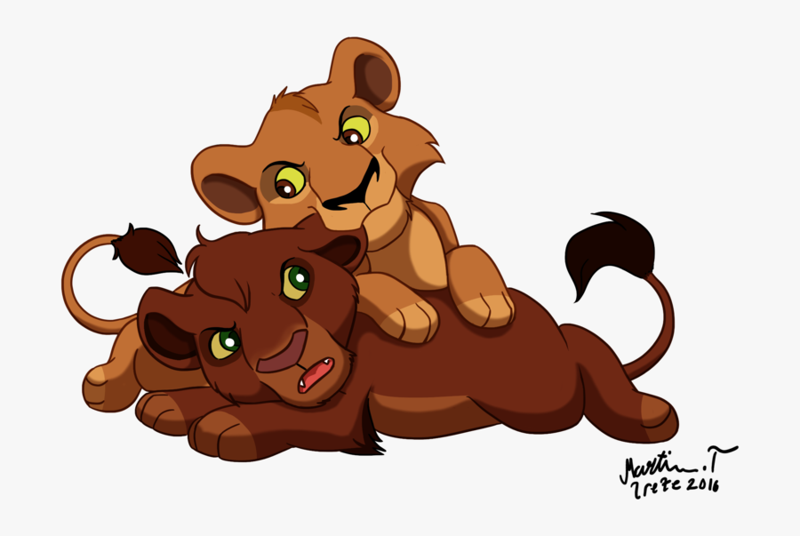 Chibi Vizuri And Amani By Irete - Vizuri And Amani Lion King, Transparent Clipart