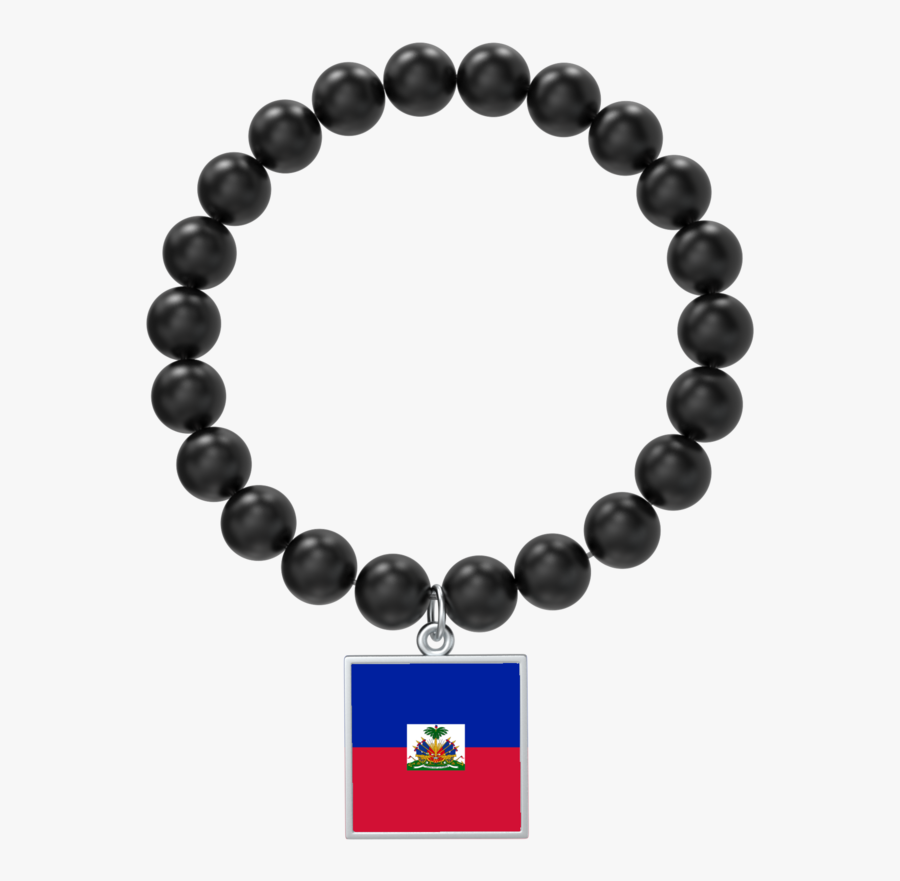 Black Haitian Flag Bracelet Clipart , Png Download - Bracelet Top View Png, Transparent Clipart