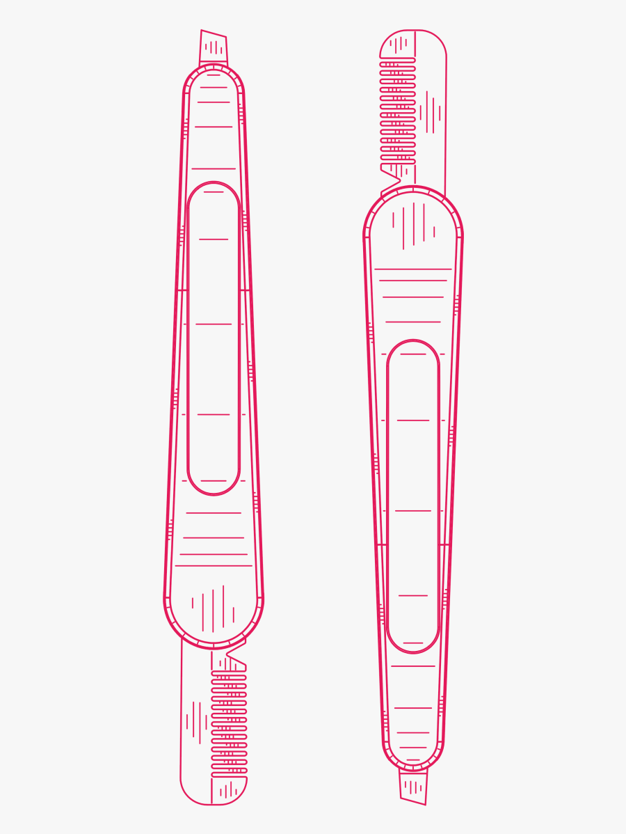 Tweezer Outlined Pink Tall, Transparent Clipart