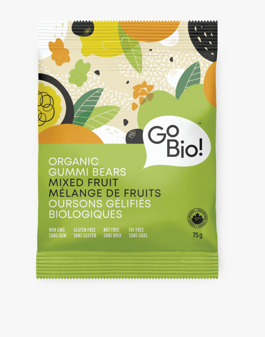Transparent Gummy Bears Png - Go Bio Organic Candy, Transparent Clipart