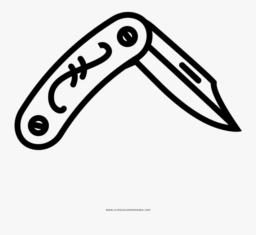 Pocket Knife Coloring Page - Canivetes Desenhar, Transparent Clipart