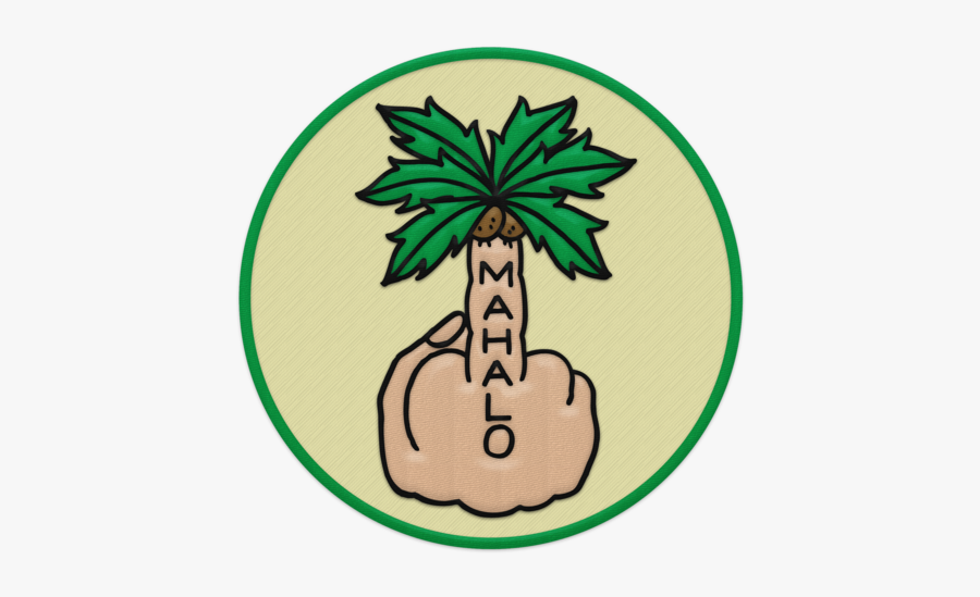 Mahalo Palm Patch - Emblem, Transparent Clipart