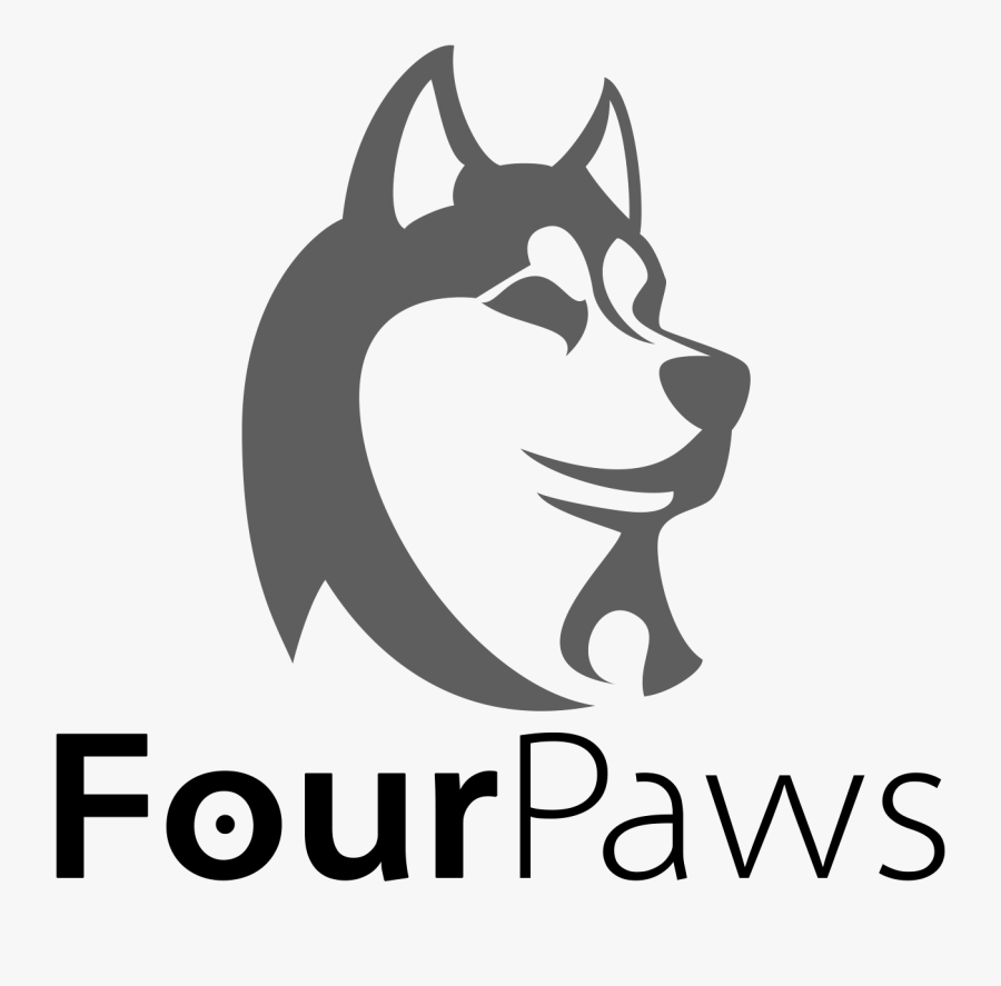 Four Paws Walking - Husky Dog Vector Png, Transparent Clipart