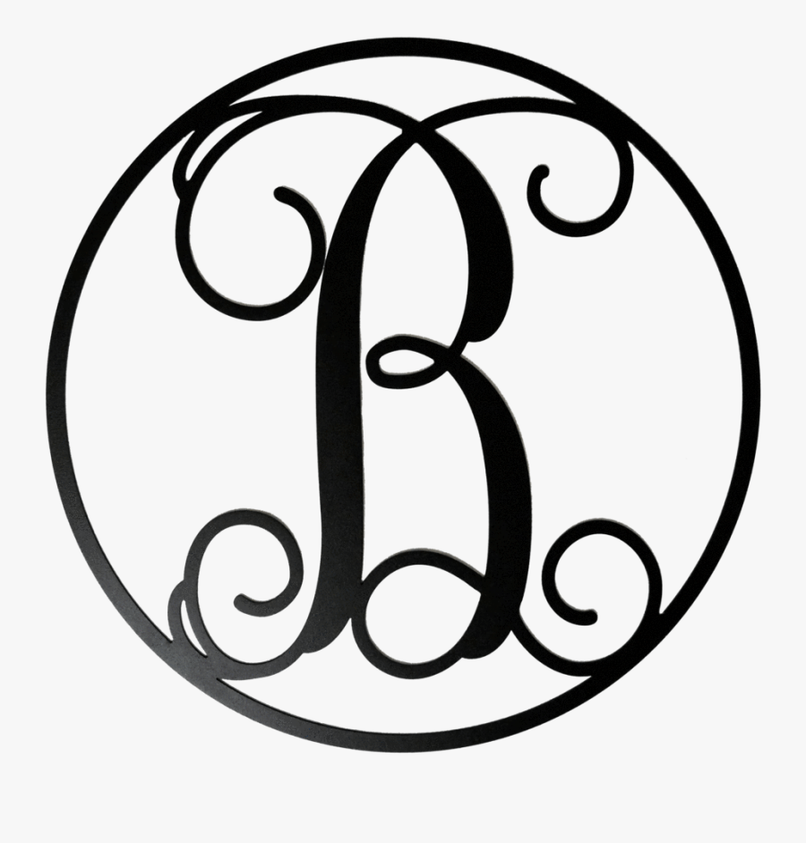 Monogram Single Letter B, Transparent Clipart