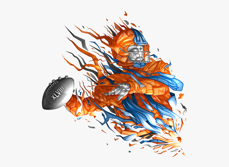Super Bowl Xlviii Seattle Seahawks Denver Broncos Metlife - Illustration, Transparent Clipart