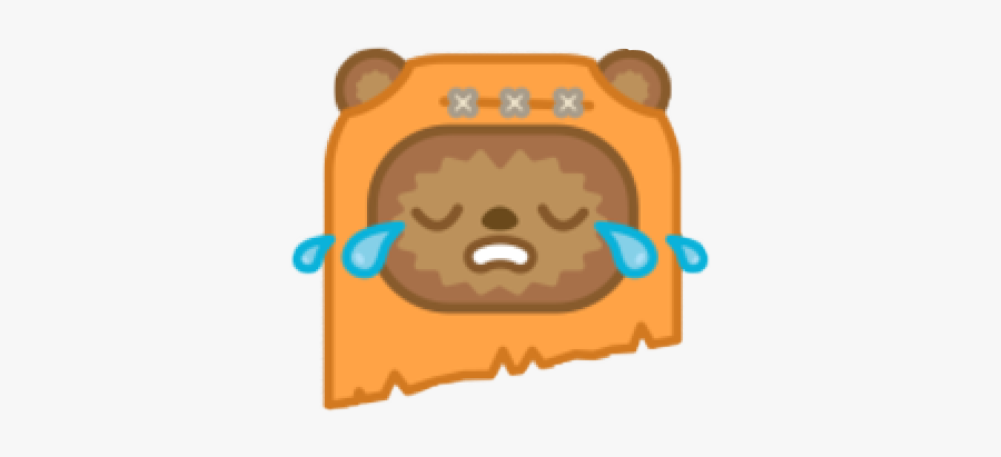 #sticker #ewok #cryemoji #cute #starwars #freetoedit - Ewok Emoji, Transparent Clipart