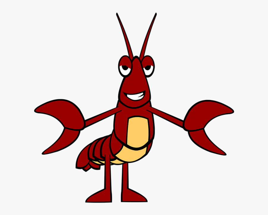 Baw, The Crawfish - Crawfish Cartoon, Transparent Clipart