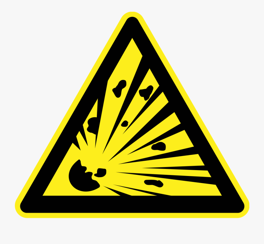 Explosive Material Warning Sign - Explosion Warning Sign Png, Transparent Clipart