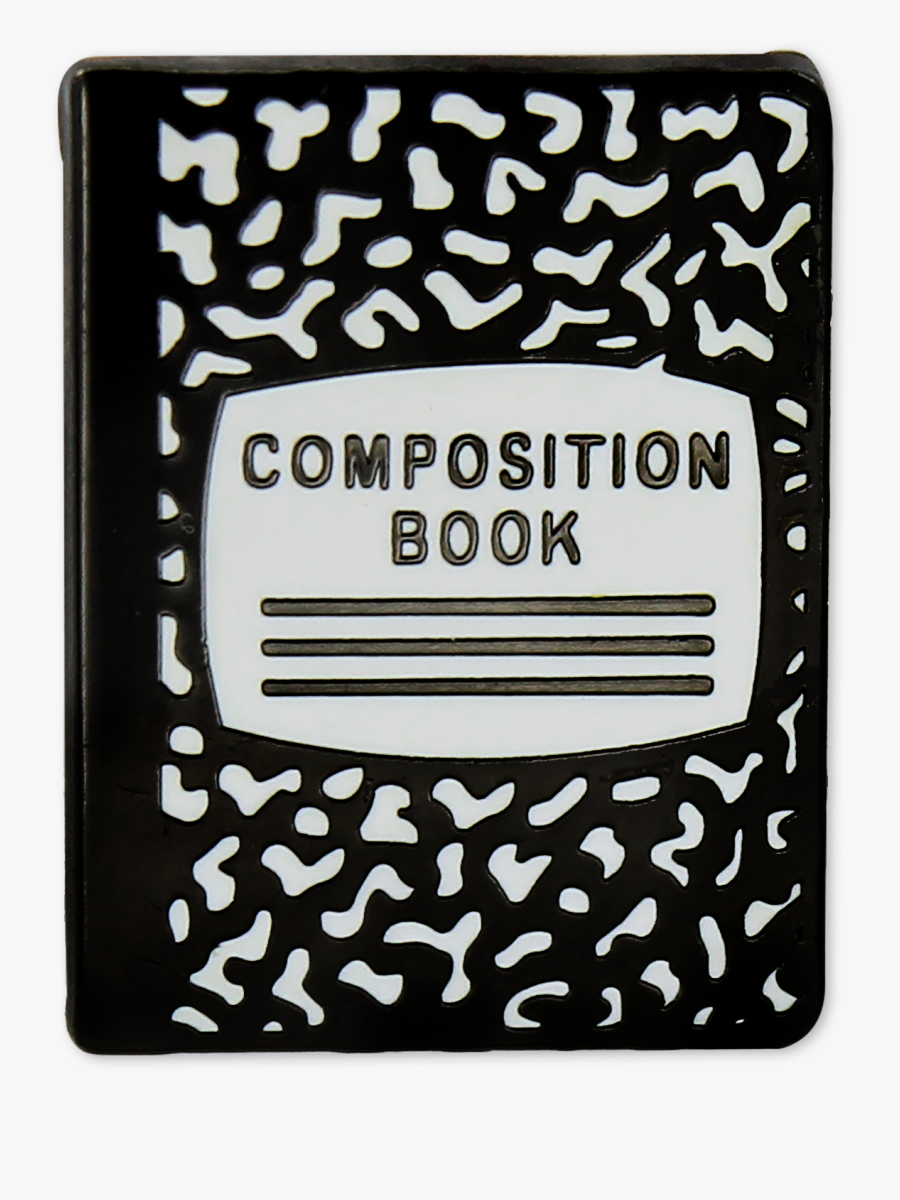Composition Notebook Enamel Pin, Transparent Clipart