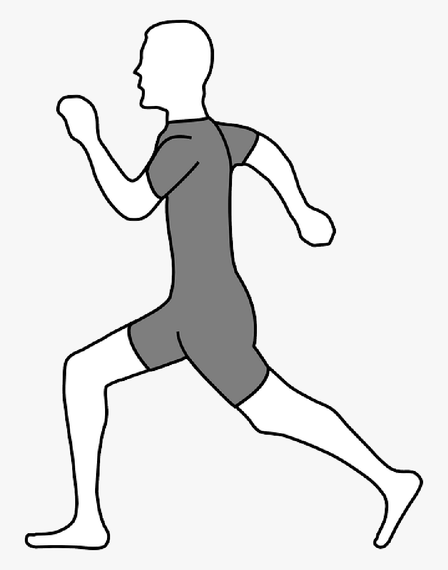 Outline, People, Man, Guy, Sport, Person, Human - Draw A Running Man, Transparent Clipart