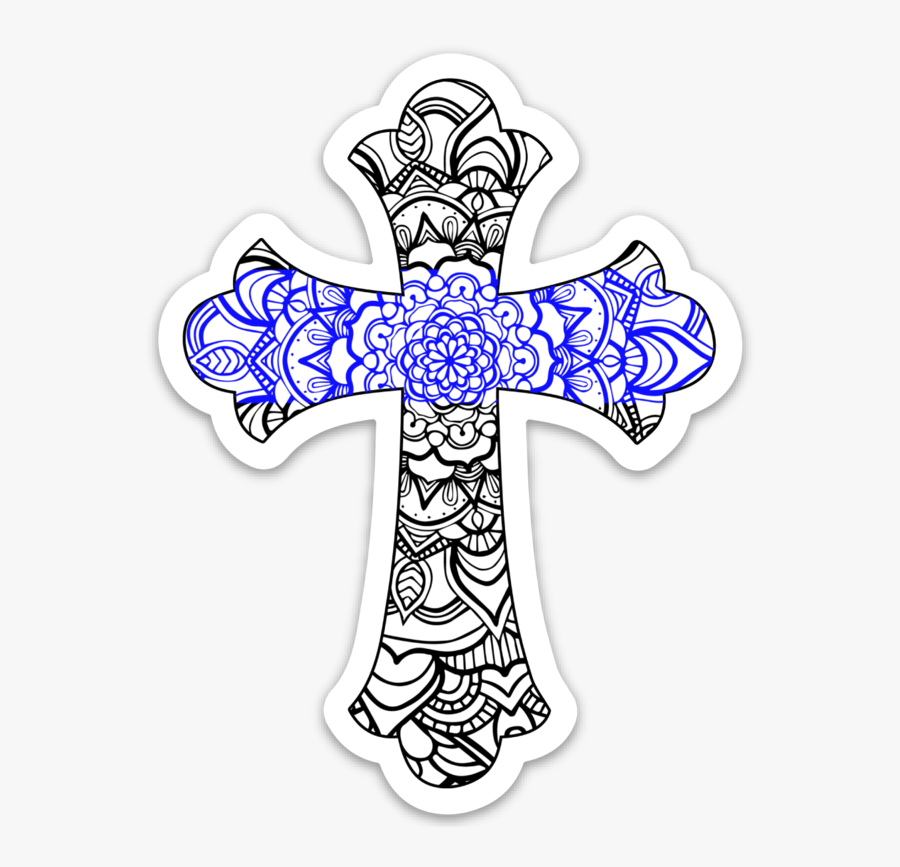 Mandala Cross, Transparent Clipart