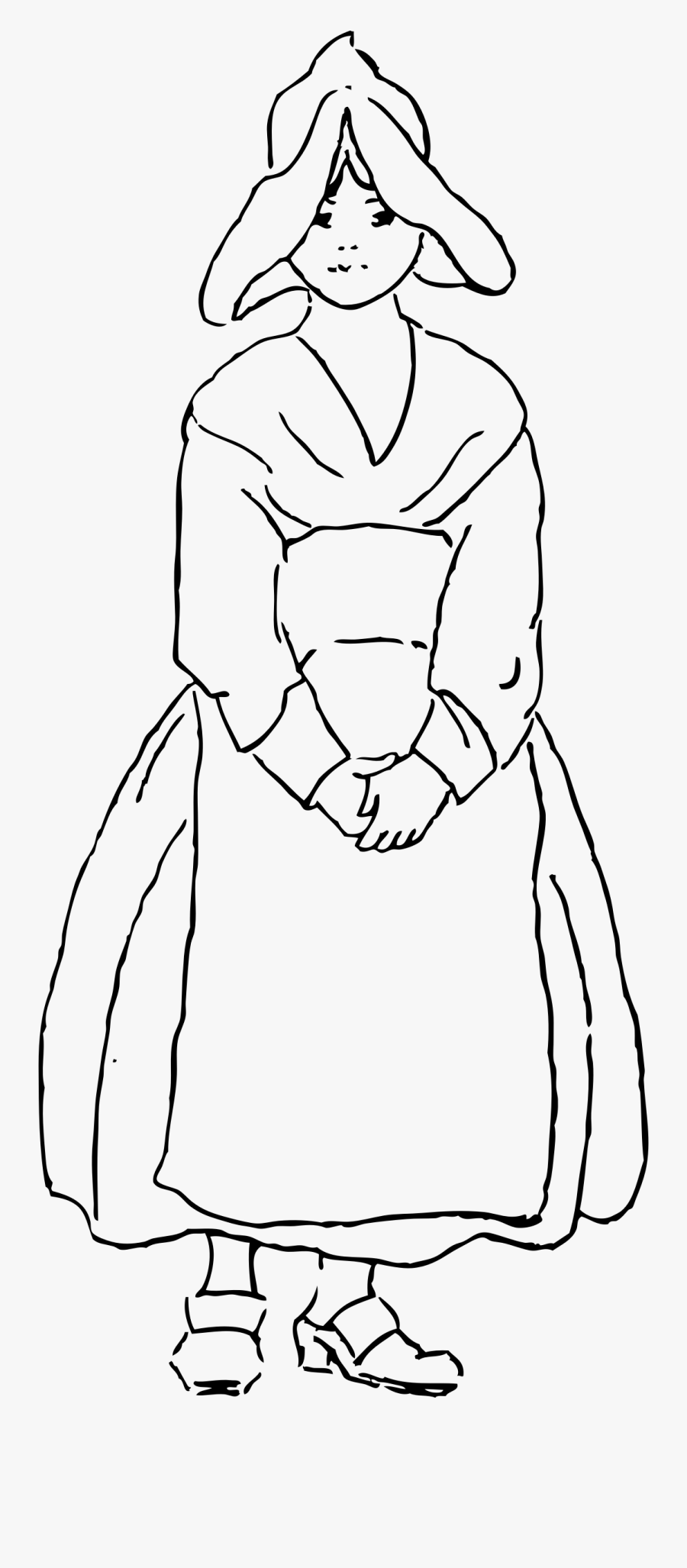 Dutch Girl In Costume Clip Arts - Clipart Dutch Girl, Transparent Clipart