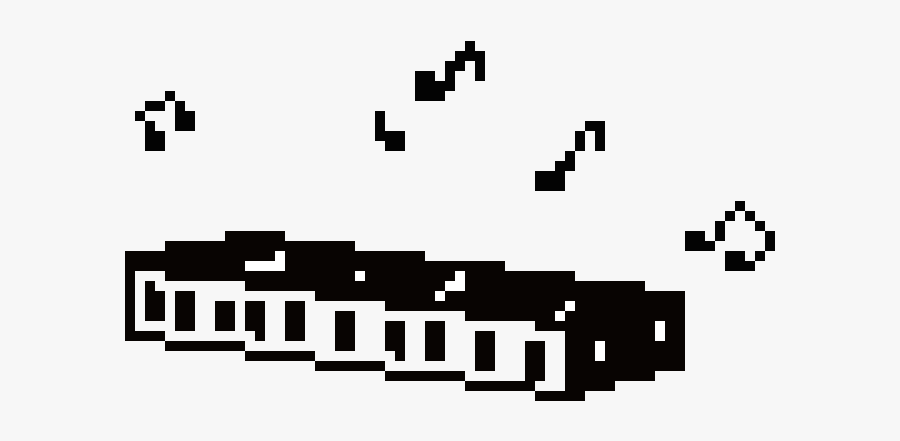 Harmonica Pixel Art, Transparent Clipart