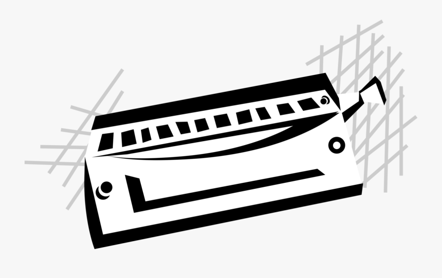 Vector Illustration Of Harmonica Mouth Organ Free Reed, Transparent Clipart