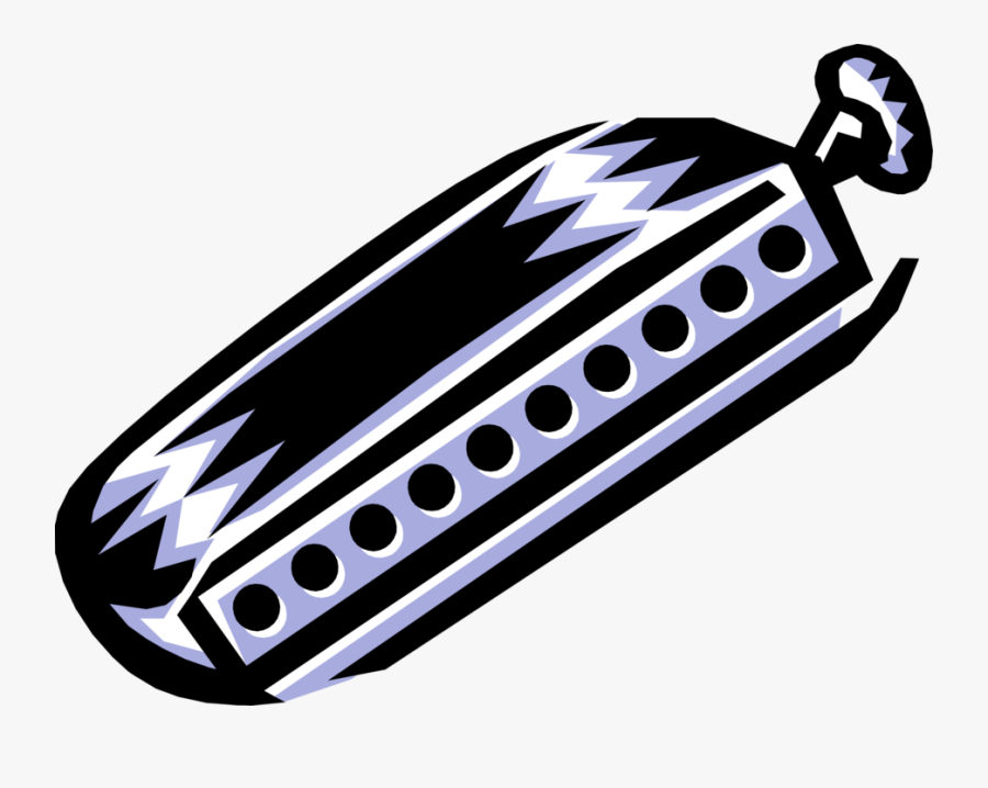 Vector Illustration Of Harmonica Mouth Organ Free Reed, Transparent Clipart