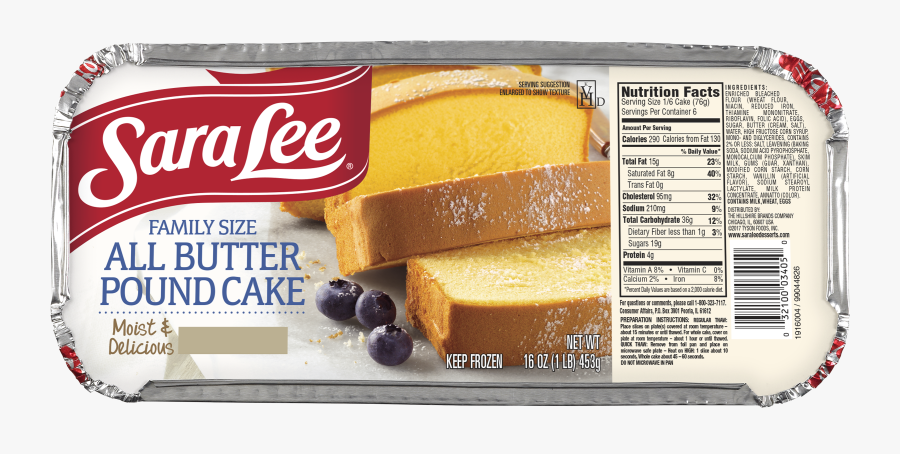 Clip Art Sara Lee Family Size - Sara Lee Butter Pound Cake, Transparent Clipart
