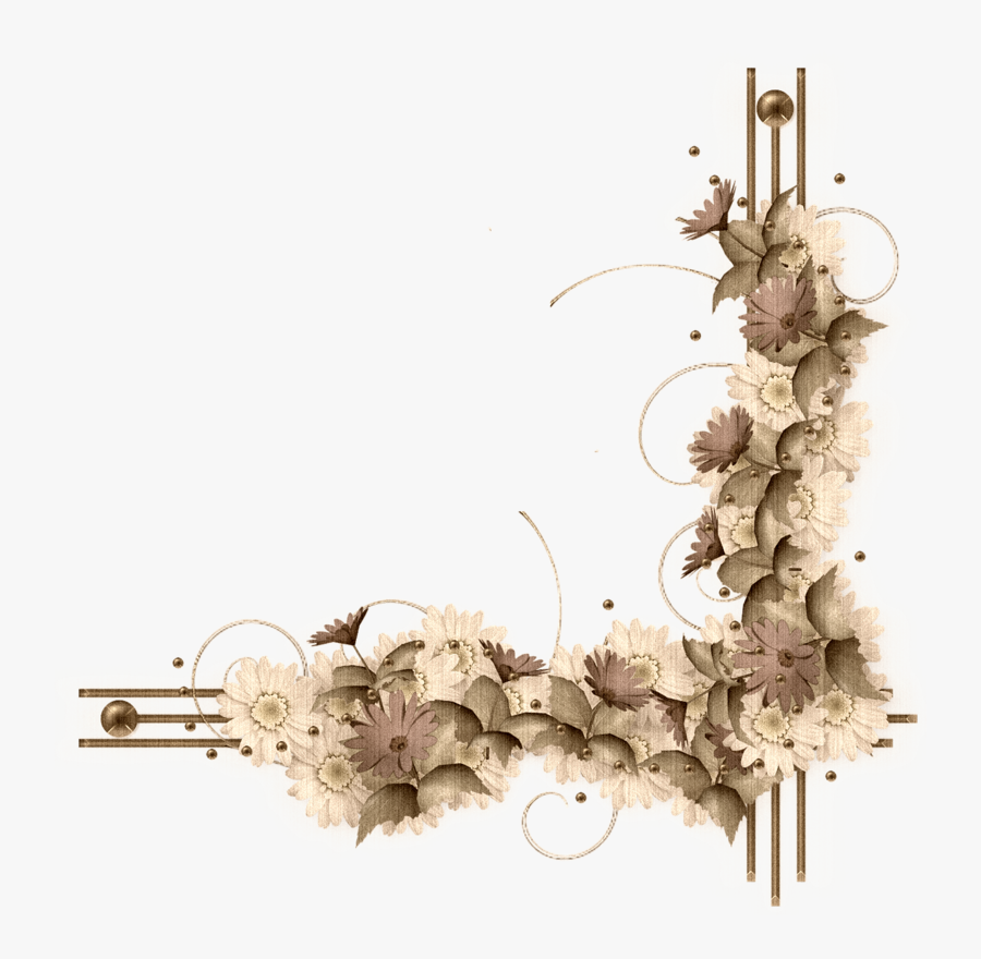 Hydrangea Clipart Border - Decoration Page De Garde, Transparent Clipart