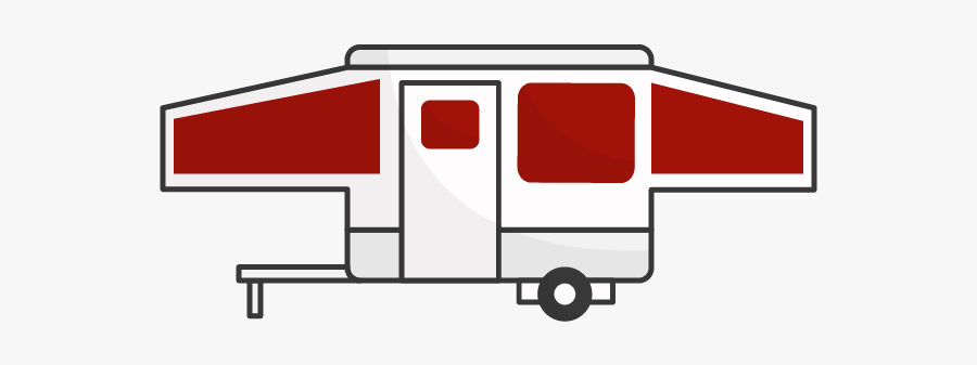 Pop Up Camper, Transparent Clipart