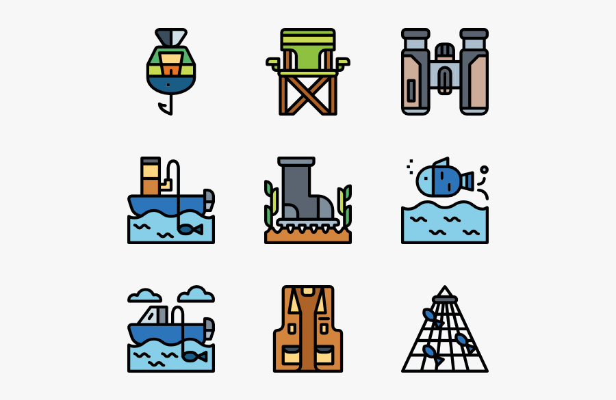 Fishing - Iconos Verbales De Un Aeropuerto, Transparent Clipart