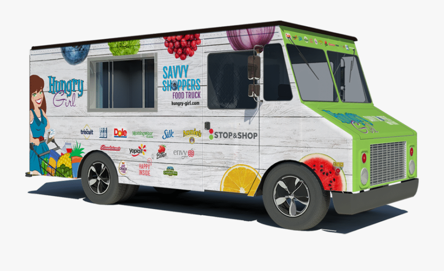 Hungry Girl Food Truck, Transparent Clipart