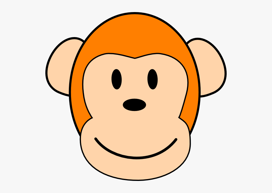 Orange Monkey Clip Art At Clkercom Vector Online Royalty - Monkey Head Clipart, Transparent Clipart