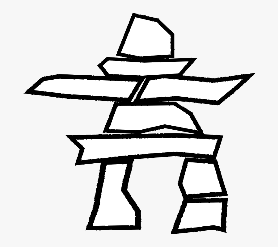 Inuit Inukshuk Wtd Canada Art, Drawings, Beading Patterns - Inukshuk Drawing, Transparent Clipart