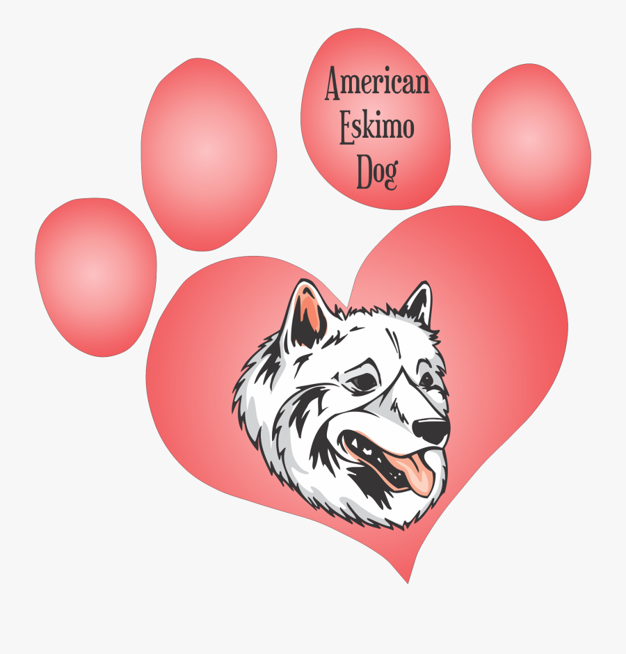 American Eskimo Dog Decal - Imagenes De Una Pata De Perro, Transparent Clipart