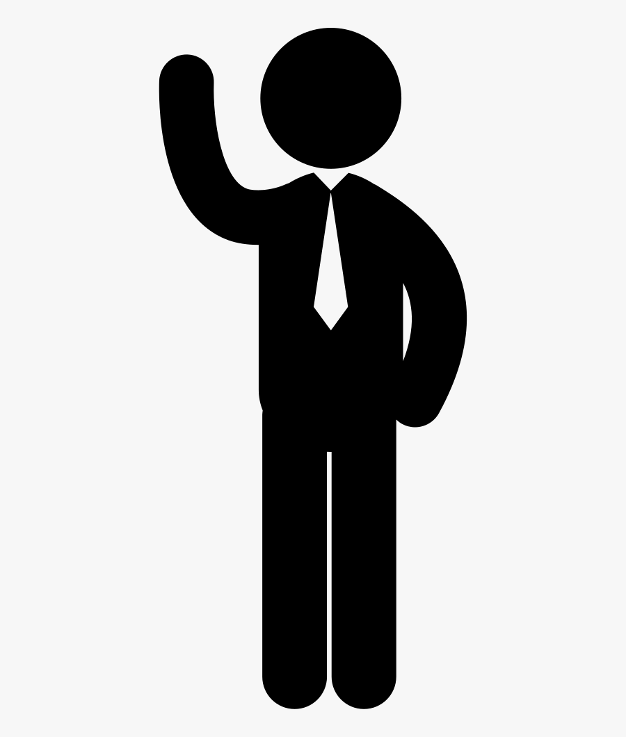 Person Svg Tie Icon - Man With Tie Icon, Transparent Clipart