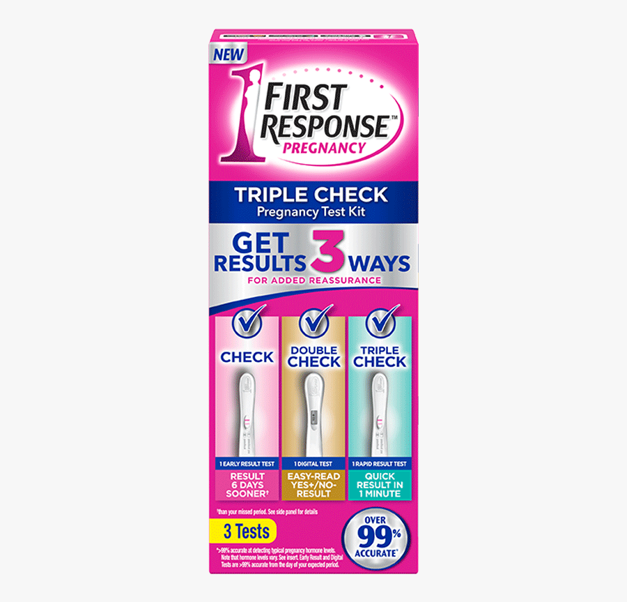 First Response Triple Check Pregnancy Test Kit, Transparent Clipart