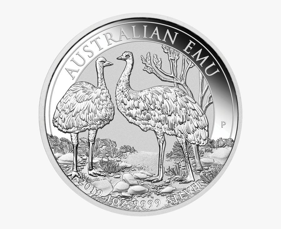 Coin-rewers - 2019 Australian Emu Silver Coin, Transparent Clipart