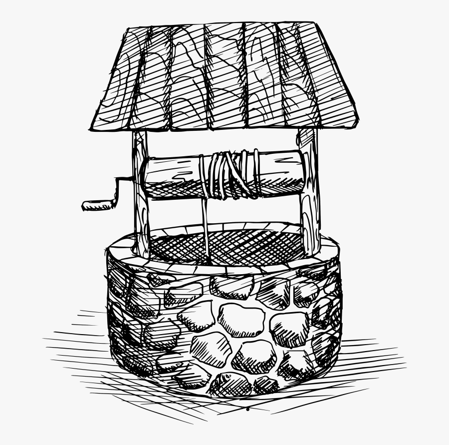 Water-well - Sketch Of A Well, Transparent Clipart