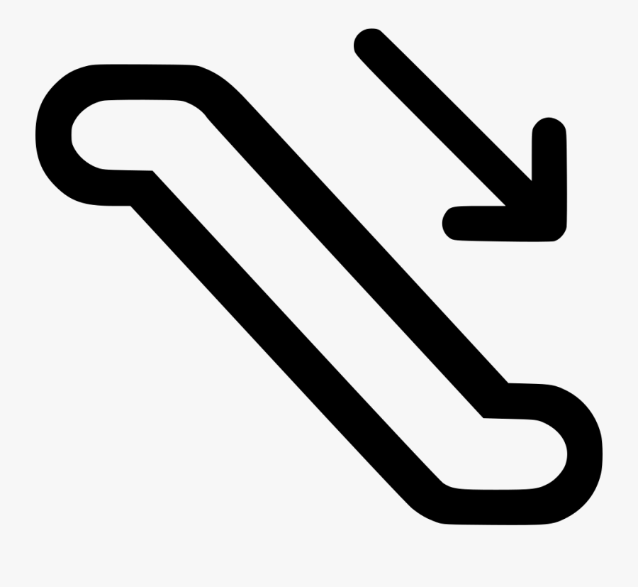 Escalator Down, Transparent Clipart