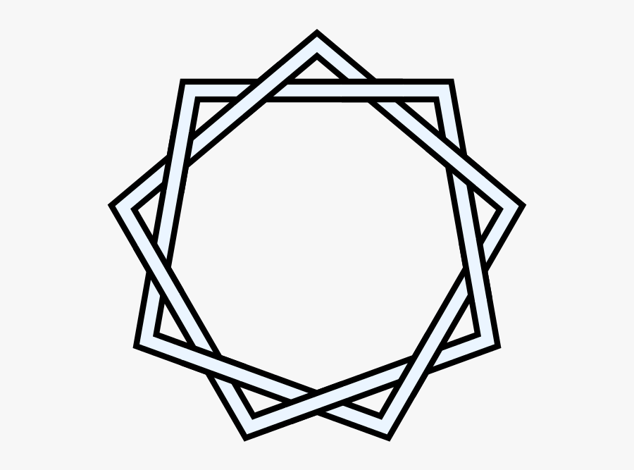 9-2 Star Polygon Interlaced - Celtic Knot Triangle Tattoo, Transparent Clipart