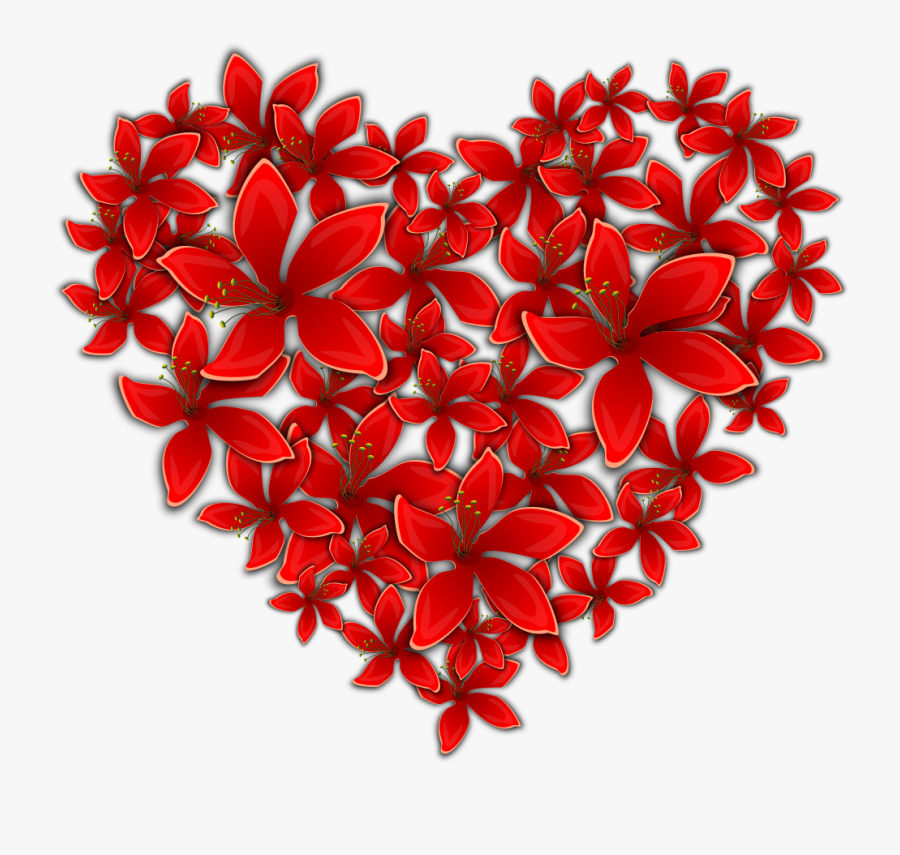 Flowery Heart - Coração Clipart, Transparent Clipart